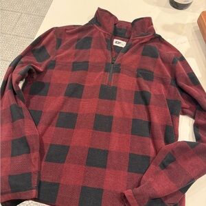 Alpine Design Red and Black Plaid Pullover